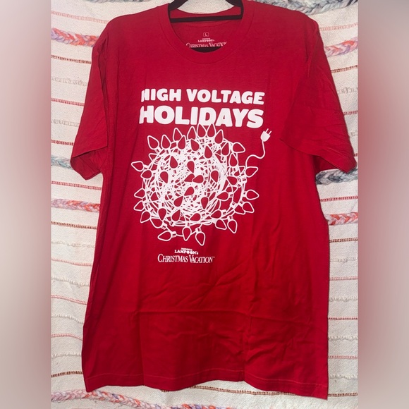Ripple Junction Other - Ripple Junction Red High Voltage Holidays T-Shirt - Large - NWOT
